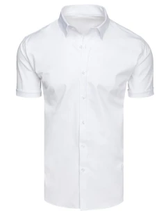 Pánské bílé tričko s krátkým rukávem Dstreet model 21989547 - FashionStreet