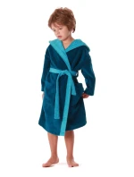 Detský župan Tampa duo s kapucňou 9159 petrol - Vestis Detský župan Tampa duo s kapucňou 9159 petrol - Vestis