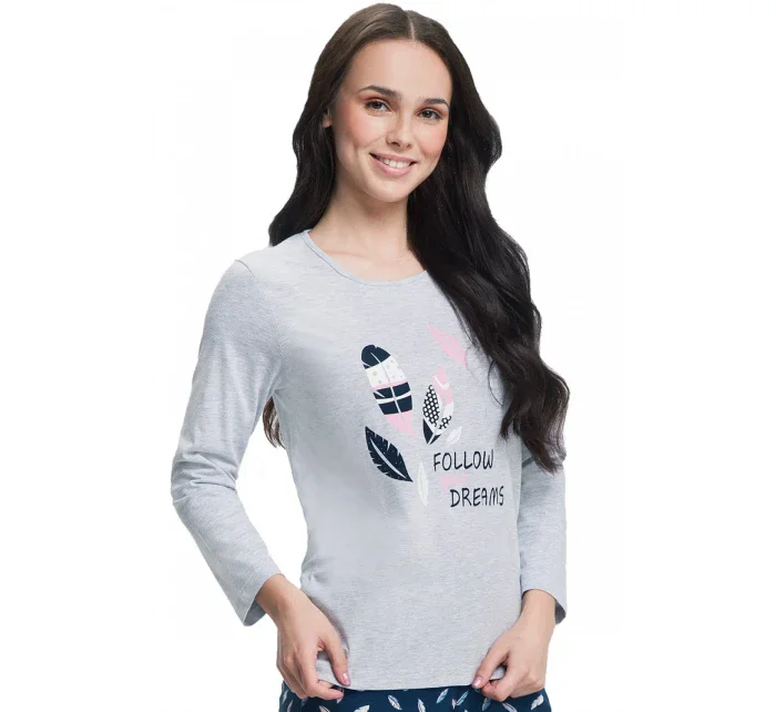 Dámske pyžamo 612 grey plus - Luna