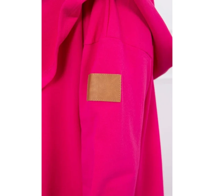 Dlouhá pláštěnka s kapucí fuchsiová