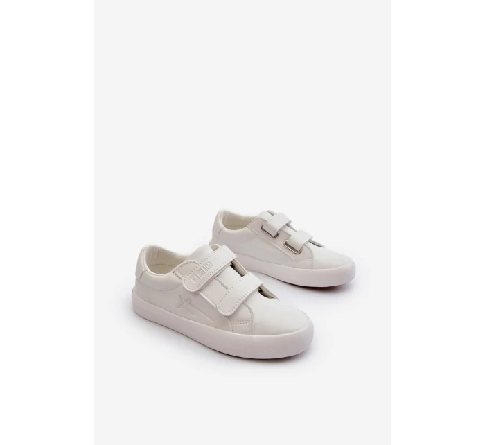 Dziecięce Trampki Na Rzepy Big Star NN374007 Białe Dziecięce Trampki Na Rzepy Big Star NN374007 Białe