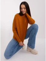 Sweter AT SW model 18904839 jasny brązowy - FPrice Sweter AT SW model 18904839 jasny brązowy - FPrice