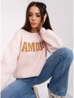 Bluza EM BL 617 model 18904815 jasny różowy - FPrice Bluza EM BL 617 model 18904815 jasny różowy - FPrice