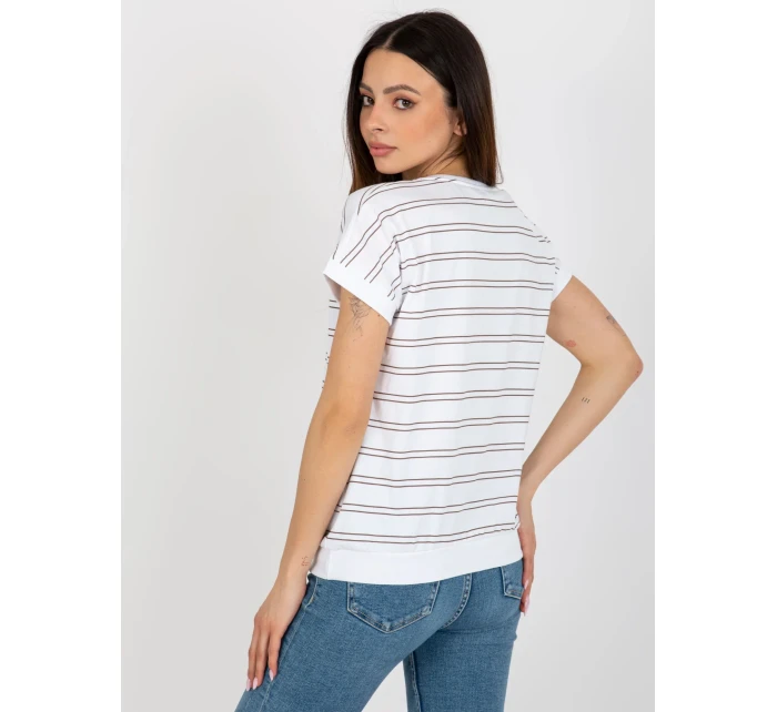 Blúzka RV BZ 8619.94 bielo-hnedá Blúzka RV BZ 8619.94 bielo-hnedá