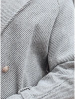 Dámsky oversize kabát CAMELLYN dlhý sivý FashionStreet NY0742