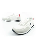 U.S. Polo model 22115630 sportovní boty tenisky pánské módní pohodlné bílé