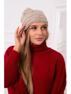 Fleecová čiapka Edyta K298 béžová