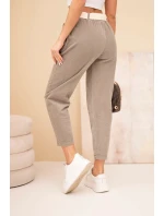 Dámske nohavice so šnúrou a opaskom Fango Dámske nohavice so šnúrou a opaskom Fango