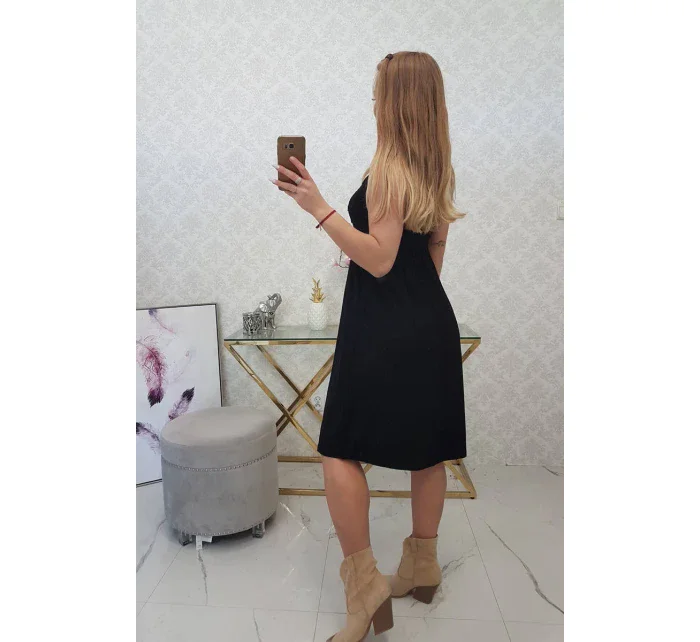 Šaty se širokými ramínky černé Šaty se širokými ramínky černé