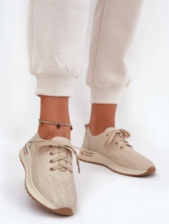 Dámské Kožené Lehká Polobotky model 21691712 Béžové - Artiker