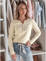 Dámské tričko s dlouhým rukávem light beige Dstreet model 21985676 - FashionStreet