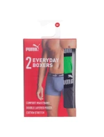 Pánske boxerky Puma 2-Pack zelená šedá pohodlná bavlna Pánske boxerky Puma 2-Pack zelená šedá pohodlná bavlna
