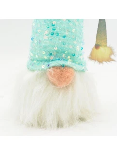 DEKORATÍVNE VIEDOL SANTA CLAUS 25CM MODRÁ