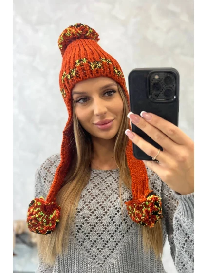 Dámska klapka na uši Nadia K321 červená