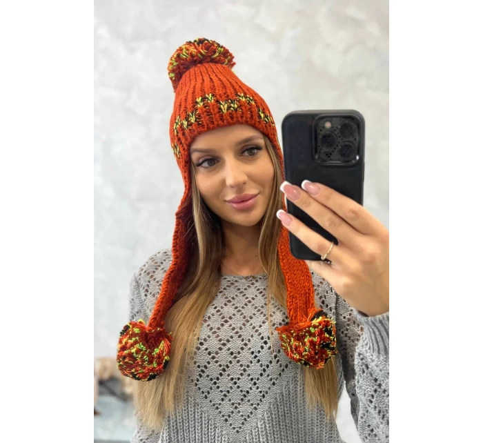 Dámska klapka na uši Nadia K321 červená