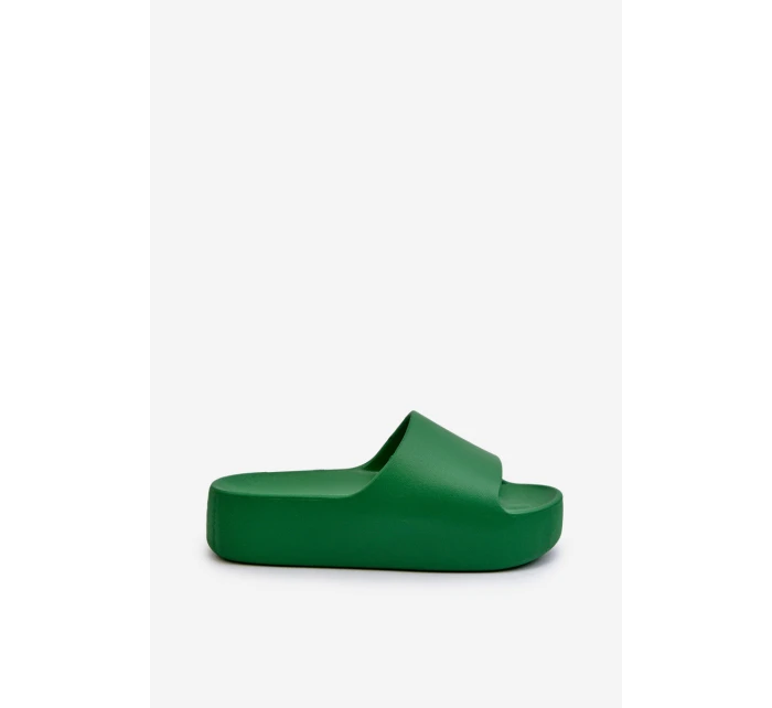 Damskie Klapki Na Grubej Podeszwie Zielone Oreithano Damskie Klapki Na Grubej Podeszwie Zielone Oreithano