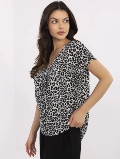 Blúzka D73771M11171B sivá čierna