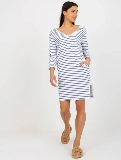 Dámske šaty TW SK BL 1010 šaty.74 biela a tmavo modrá - FPrice