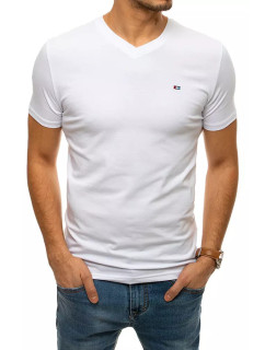 Biele jednofarebné pánske tričko RX4462