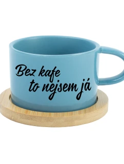 BEZ KAFE TO NEJSEM JÁ - modrý hrníček makronka 200 ml