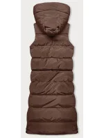 Hnedá hrubšia dámska vesta (23-008)