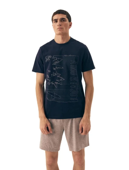 Pánske pyžamo 42598 Surf blue - HENDERSON