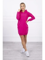 Šaty s kapucňou fuchsiová