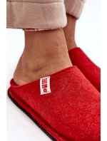 Klasyczne Damskie Papcie Big Star KK276012 Czerwone