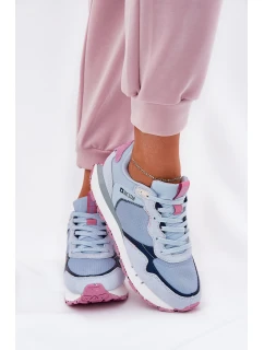 Zamszowe Lekkie Buty Sportowe Damskie Big Star RR274236 HI-POLY SYSTEM Niebieskie