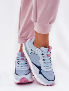 Zamszowe Lekkie Buty Sportowe Damskie Big Star RR274236 HI-POLY SYSTEM Niebieskie