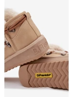 Śniegowce Dziecięce Młodzieżowe Z Futerkiem D.Franklin DFSH370011 Beżowe