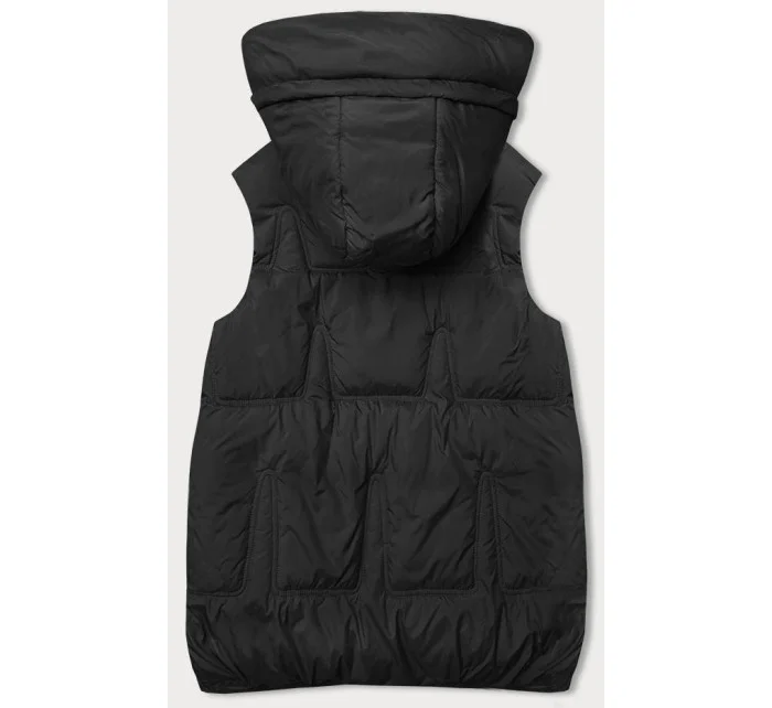 Černá péřová dámská vesta model 18851549 - S'WEST Černá péřová dámská vesta model 18851549 - S'WEST
