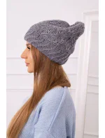 Dámská čepice Dagmara model 18751733 tmavě šedá - K-Fashion Dámská čepice Dagmara model 18751733 tmavě šedá - K-Fashion