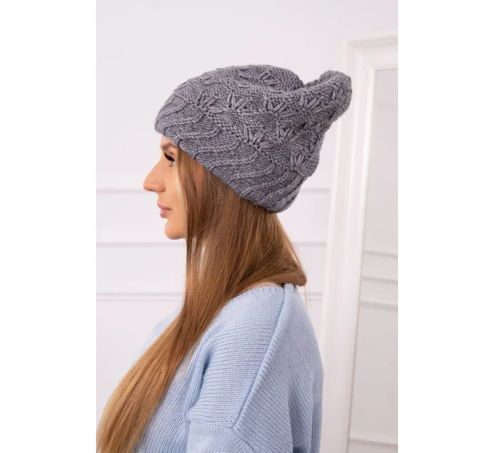 Dámská čepice Dagmara model 18751733 tmavě šedá - K-Fashion Dámská čepice Dagmara model 18751733 tmavě šedá - K-Fashion