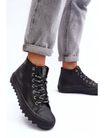 Trampki Damskie Big Star Wysokie Ocieplane Czarne EE274110 Trampki Damskie Big Star Wysokie Ocieplane Czarne EE274110