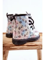Dziecięce Botki Brokatowe We Wzory Wielokolorowe Reggie Dziecięce Botki Brokatowe We Wzory Wielokolorowe Reggie