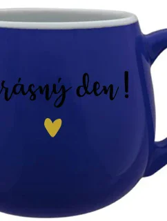 KRÁSNY DEŇ! - modrý keramický hrnček 300 ml