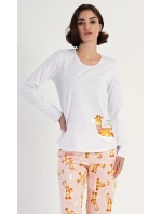 Dámske dlhé pyžamo Žirafa