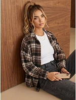 Koszula damska oversize w brązowa model 22394747 - FashionStreet
