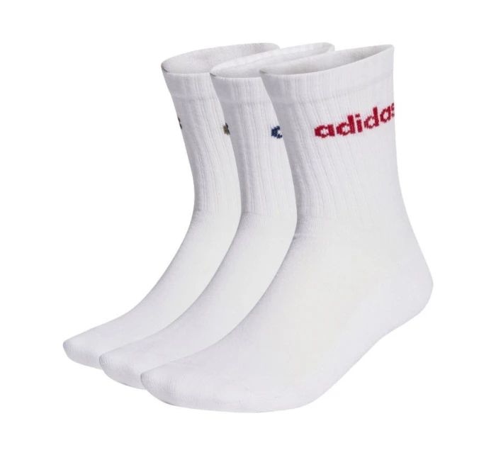 Adidas Linear Crew Cushioned Socks 3 páry biele KD1716