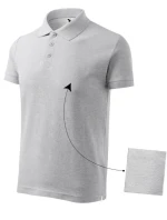 Bavlnená polokošeľa Malfini M MLI-21203 svetlo šedá melanž