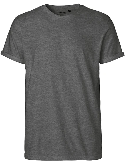 Neutral O 60012 Pánske bio tričko s vyhrnutými rukávmi 77.6012 dark heather