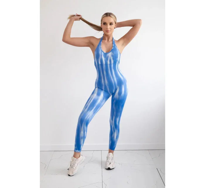 Fitness oblek s push-up chrpově modrý Fitness oblek s push-up chrpově modrý