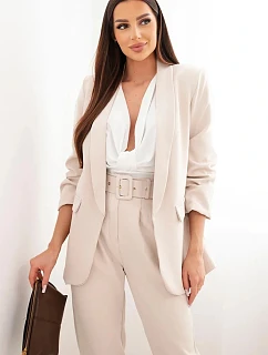 Elegantní komplet saka a kalhot béžový