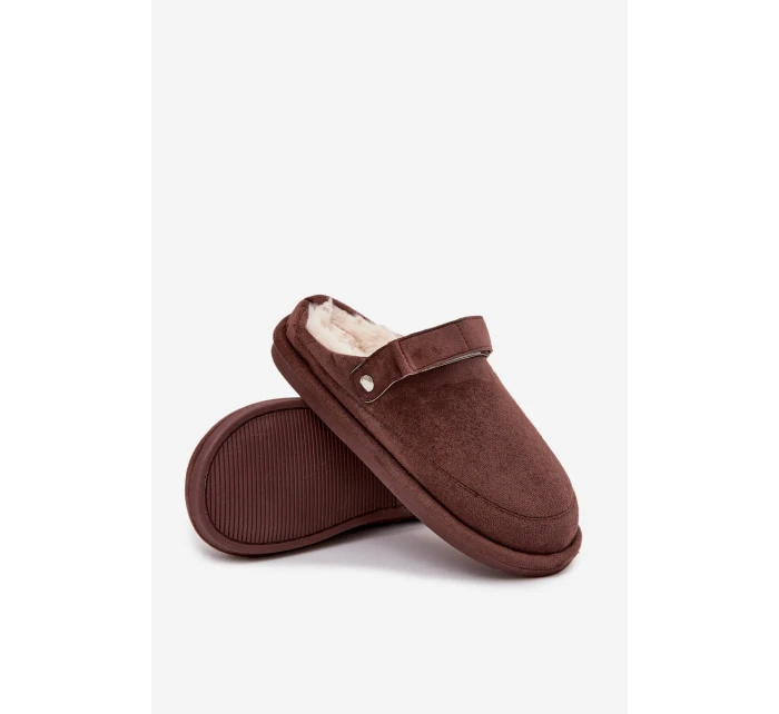 Kapcie Damskie Z Paskiem Ocieplane Futerkiem Czekoladowe Rilena Kapcie Damskie Z Paskiem Ocieplane Futerkiem Czekoladowe Rilena