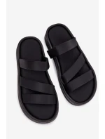 dámské pantofle na platformě s pásky Černé model 21943290 - Boto dámské pantofle na platformě s pásky Černé model 21943290 - Boto