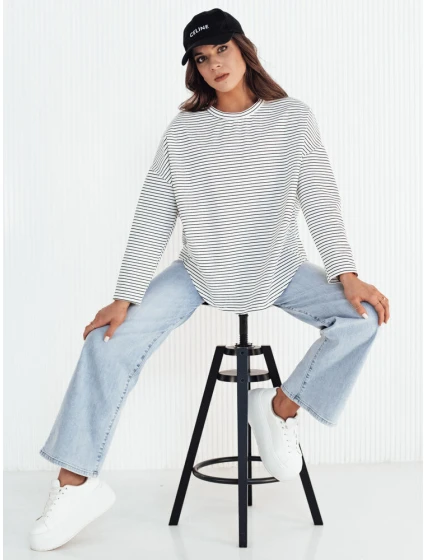 Dámska nadrozmerná mikina PEILLE white FashionStreet RY2364 Dámska nadrozmerná mikina PEILLE white FashionStreet RY2364