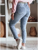Dámské džínové kalhoty slim fit s páskem blue Dstreet model 21985248 - FashionStreet