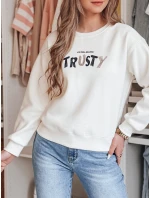 Dámská oversize mikina s výšivkou ecru Dstreet model 21988065 - FashionStreet