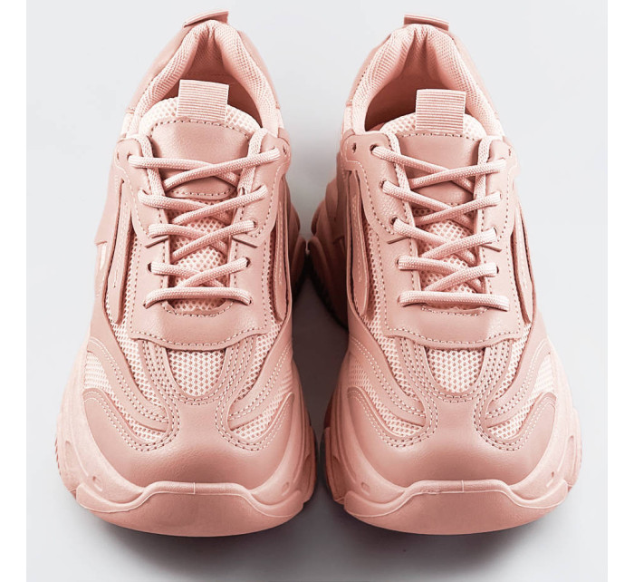Růžové šněrovací tenisky na platformě model 17273246 - SWEET SHOES